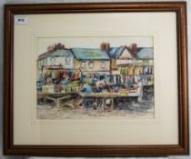 Lilly Benson Framed Pastel Street Scene