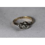 18ct Gold and Platinum 3 Stone Diamond R