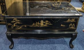 Chinese Style Black Lacquered TV Stand/C