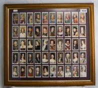 Framed Set Of Cigarette Cards, Kings And