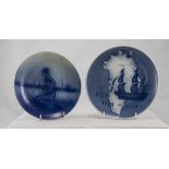 Royal Copenhagen Pair of Cabinet Plates,