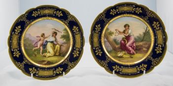 Royal Vienna Very Fine Pair of Signed, H