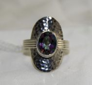 Northern Lights Mystic Topaz Ring, bezel