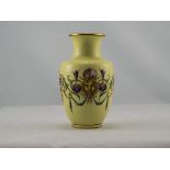 Mintons Late 19th Century Yellow Vase wi