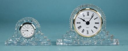 Waterford Cut Crystal Table Clock, 2.5 x