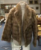 Ladies Short Blonde Mink Jacket. Fully l