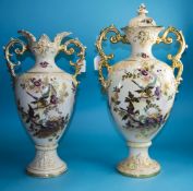 Two Large Staffordshire Pottery Vases, F