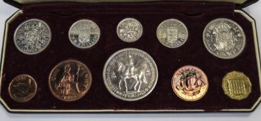 Royal Mint Elizabeth II - Special Ltd Edition 1953 Coronation Proof 10 Coin Set ( Crown to Farthing