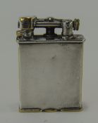 Parker Beacon White Metal Lighter Numbered 143752 Made In Switzerland