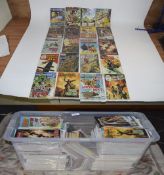 Large Container Containing A Quantity Of Comics, Titles Include Commando, War, Battle, Beano,