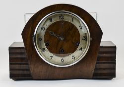 1930's Mantle Clock. Westminster Chime. Arabic Numerals. Height 9.5 inches.