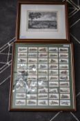 Framed Railway Locomotives Cigarette Cards By W.D Wills. A Series of 50. Crack in Frame Glass.