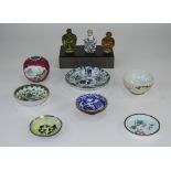 Small Mixed Lot Of Oriental Style Pottery, Dishes, Bowls,
