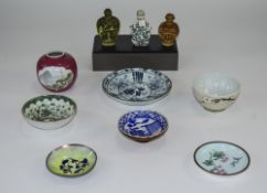 Small Mixed Lot Of Oriental Style Pottery, Dishes, Bowls,