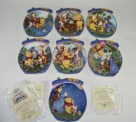 The Bradford Exchange Collection Of Seven Disney Plaques From The "Pooh's Honeypot Adventures