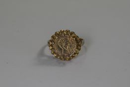 Modern 9ct Gold Coin Ring Fully Hallmarked