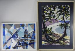 Two Geoff Biggs "Stained Glass" Art Pictures.