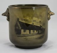 Ridgeways Transfer Printed Fern Pot. Depicting Burns Cottage Alloway. Height 5.25 inches, diameter 5