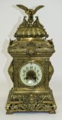 Samuel Marti French Late 19th Century Impressive Gilt Metal Mantle Clock. c.1870 - 1880.