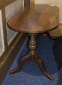 A Late 20th Century Mahogany Coffee Table, Supported by Two Turned Columns with Splayed Feet and