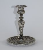 German 19th Century Fine Wilhelm Binder Silver Candle Stick Holder and Tray.