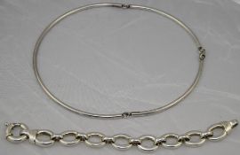 A Silver Link Bracelet, Marked 295. 7.5 Inches In Length.