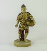 Japanese Early 20th Century Hand Decorated Painted and Enamel Figure,