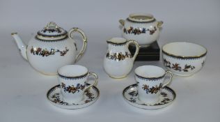 Royal Worcester Tea For Two ( 8 ) Piece Service, Comprises Teapot, Sugar Bowl and Milk Jug,