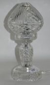 A Fine Quality Heavy Cut Crystal 2 Piece Table Lamp. Circa 1960's/70's.