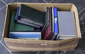 Large Box Containing A Quantity Of Albums Comprising Modern Ephemera, Postcards, Theatre Programmes,