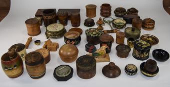 Quantity Of Wooden Trinket Boxes And Associated Items, Treen,