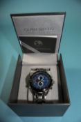 Globenfeld Mens Blue Face Sports Watch. Complete with Individual presentation box and papers.