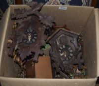 Collection Of Approx 11 Black Forest Cuckoo Clocks,