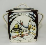 Moorcroft Modern Two Handled Lidded Biscuit Jar, Christmas Creation From James Macintyre,