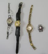 Collection Of 4 Mid 20thC Manual Wind Wristwatches