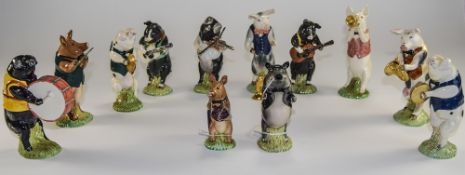 Beswick Pig Special Edition and Ltd Edition 12 Piece - Complete Promenade Band.