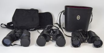 Three Pairs Of Binoculars. Two in Original Cases. All in Good Condition.