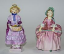 Royal Doulton Figure HN 1811 Bo-Peep, Height 5 Inches, Together With HN 1485 Greta,