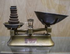 Set Of Mid 20thC Kitchen Scales Together With A Loose Lot Of Weights