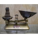 Set Of Mid 20thC Kitchen Scales Together With A Loose Lot Of Weights