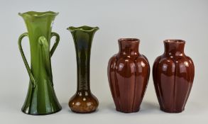 Bretby Art Pottery, Collection Of Four Vases,