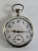 Omega Medal Winner Silver Open Faced Pocket Watch. c.1900.