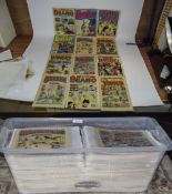 Large Container Containing A Quantity Of Comics, Titles Include The Beano, The Dandy, Buster,