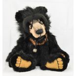 Charlie Bears ' Malcolm ' Fully Jointed Black Moon bear, Designed by Isabelle Lee.
