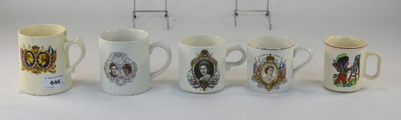 Collection Of Four Commemorative Mugs.