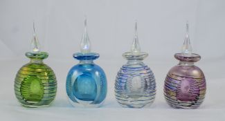 A Good Collection of Modern and Attractive Well Designed Glass Perfume Bottles with Stoppers ( 4 )