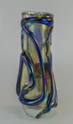 John Ditchfield Glass form Handmade Iridescent Art Glass Numbered Vase.