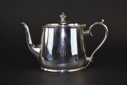 Elkington & Co Fine Silver Plated Teapot. c.1901. Scroll Shaped Handle, Swan Shaped Spout. 6.