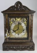 Richard Et CIe Paris, London Fine Dark Oak Bracket Clock. c.1880-1900.