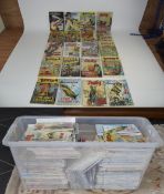 Large Container Containing A Quantity Of Comics, Titles Include Commando, War, Battle, Dandy,
